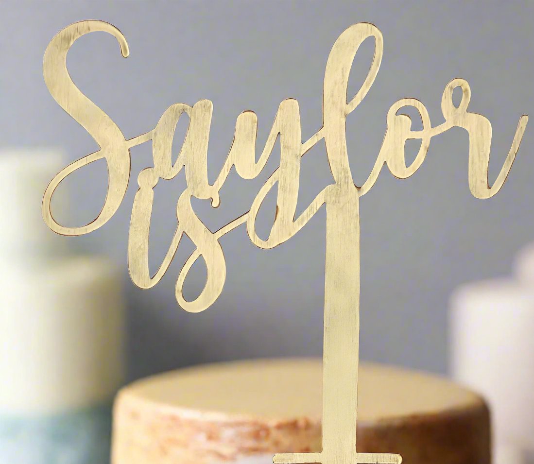 Wooden Cake Topper