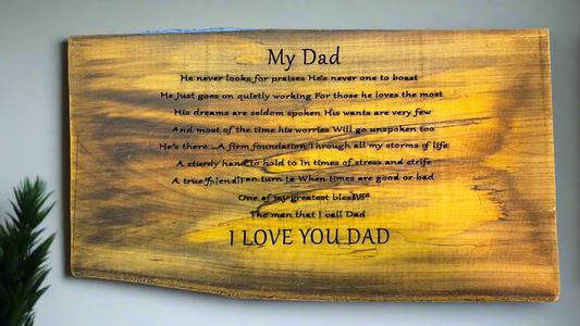 A special message to a very Special Person - Wooden Engraved message Sign