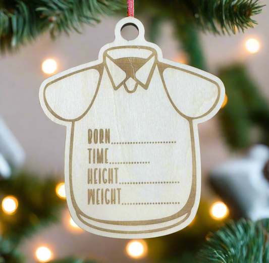 Newborn, Baby Girl Birth Record Christmas Tree Decoration