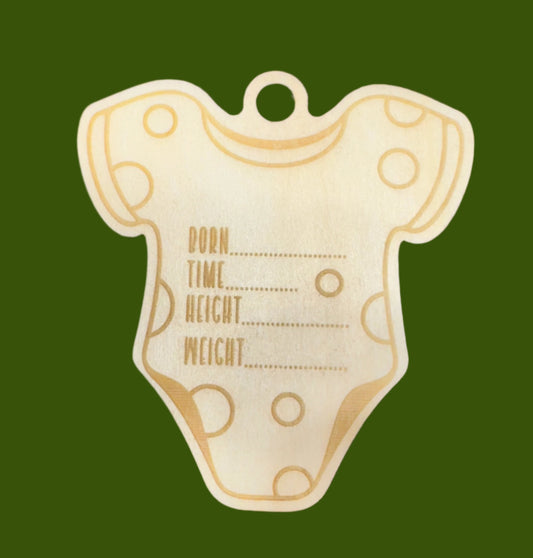 Newborn Baby Boy Birth Record Overalls Christmas Tree Decoration All in One