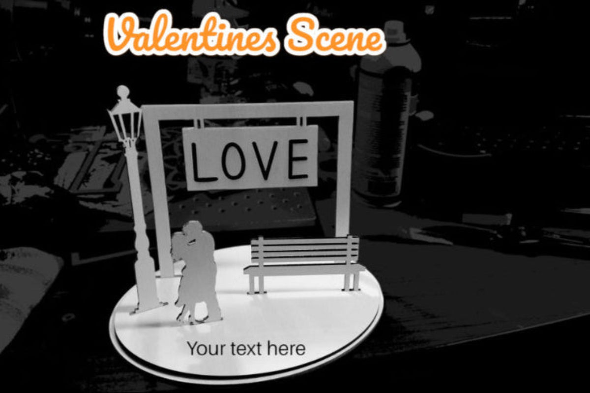 Valentine's day figurines laser cut bundle, Personalized gift, lovers, wooden card, greeting cards