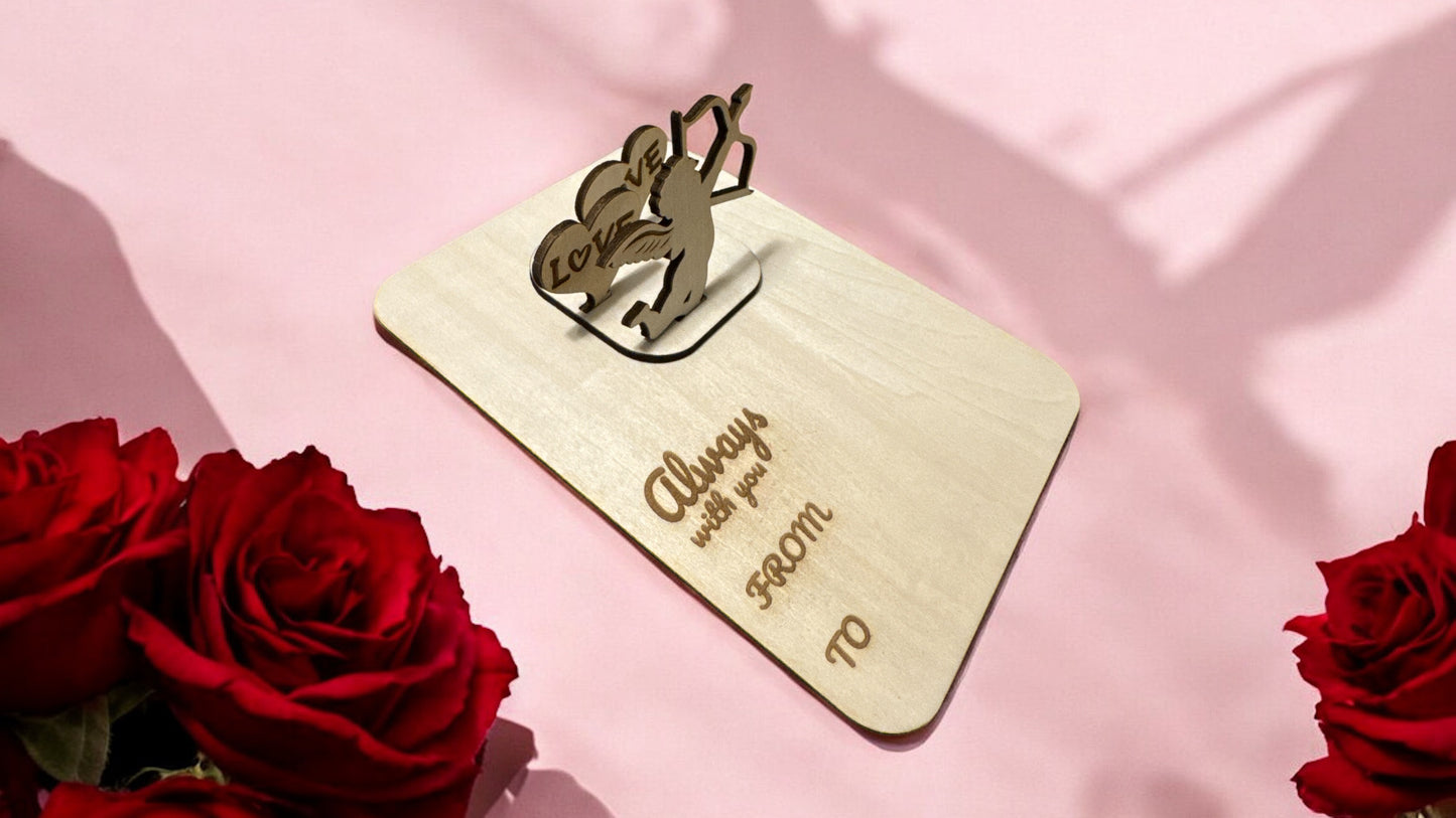 Valentine's day figurines laser cut bundle, Personalized gift, lovers, wooden card, greeting cards