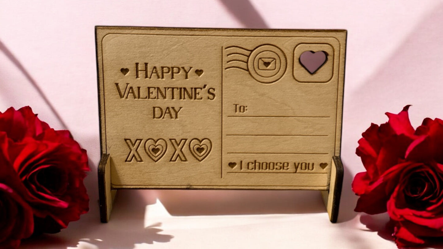 Valentine's day figurines laser cut bundle, Personalized gift, lovers, wooden card, greeting cards